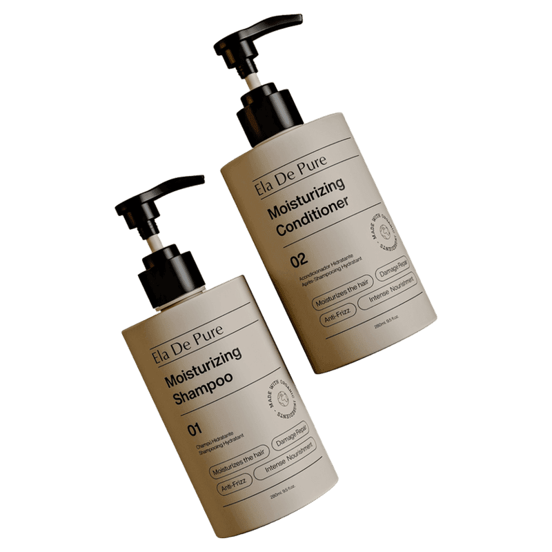 Frascos de shampoo e condicionador