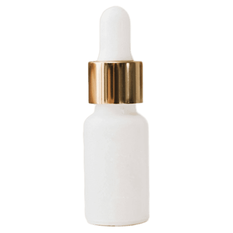 Frasco branco de óleo facial